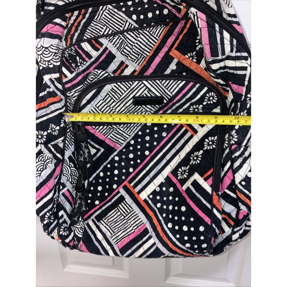 Vera Bradley Tech backpack Concerto pattern Black, White, Pink, Orange Quilted - Picture 9 of 9
